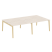 Рабочая станция на деревянных опорах Onix Wood OW.D.RS-4.3.8 2760x1635x750 (Тиквуд Светлый/Дуб Темный)
