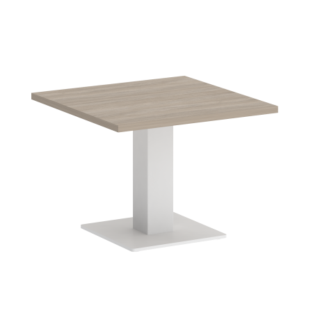 Стол журнальный квадратный VR.SP-5-60.2G 600x600x450 (Дуб Аттик/Белый Металл)