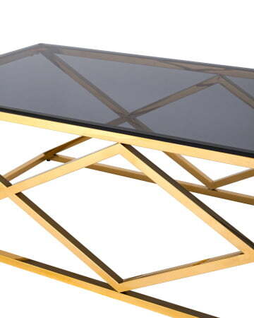 Журнальный стол 120*60 ИНСИГНИЯ золото стекло smoke (Журнальный стол Инсигния серый)