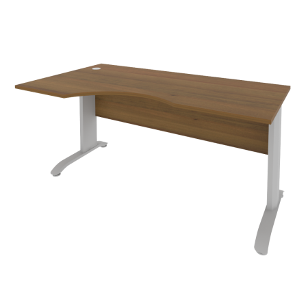 Стол криволинейный левый Riva ПЛ.СА-1 Л 1600x900x750 (Орех Гварнери/Металлик)