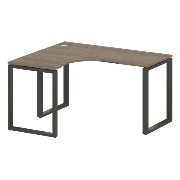 Стол криволинейный левый Metal System Style БО.СА-3 Л 1400x1200x750 (Вяз/Антрацит металл)