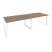 Стол переговорный Onix O.MO-PRG-2.3 2760x980x750 (Тиквуд Темный/Белый Металл)