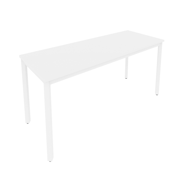 Стол письменный на металлокаркасе Slim С.СП-6.1 1580x600x750 (Белый/Белый металл)