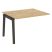 Проходной наборный элемент переговорного стола на деревянных опорах Onix Wood OW.NPRG-2 1180x980x750 (Тиквуд Светлый/Дуб Темный)