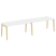 Рабочая станция на деревянных опорах Onix Wood OW.RS-2.4.8 3160x800x750 (Тиквуд Светлый/Дуб Темный)