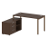 Рабочая станция с опорной тумбой левая Metal System Style БП.РС-СТС-2.3 Л 1500x1520x750 (Дуб Наварра/Серый металл)