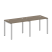 Рабочая станция на 2 раб.места Metal System Style БП.СМ-2.1 2000x720x750 (Дуб Наварра/Серый металл)