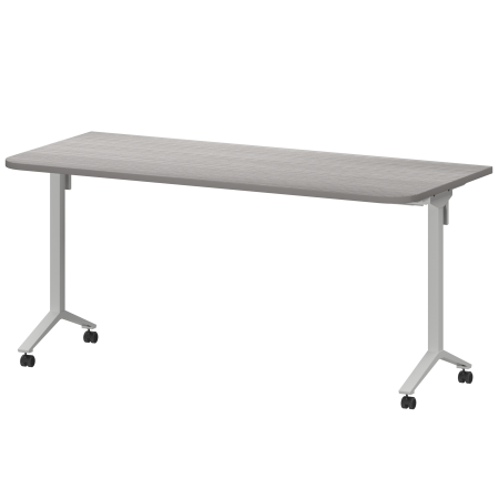 Стол мобильный складной радиусный Моби МБ25-160.70Р 1600x700x750 (Лиственница/Белый)