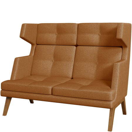 Диван офисный 2-х местный высокий Беверли (Диван 2-местный высокий kiton_09)