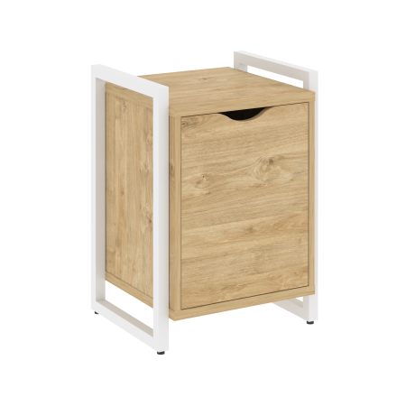 Тумба на регулируемых опорах с распашным фасадом VR.L-T2.O 500x460x719 (Тиквуд Светлый/Белый металл)