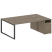 Рабочая станция Metal System Style БО.РС-СТП-2.5 2212x1475x750 (Дуб Наварра/Серый металл)