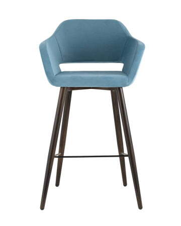 Стул барный Саймон велюр пыльно-голубой (Стул барный Саймон пыльно-голубой)
