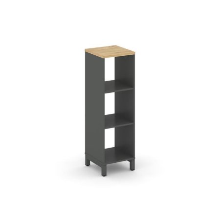 Каркас стеллажа 3 яруса SN.KS-310 (387х400х1248) (Антрацит/Тиквуд Светлый/Металл Антрацит)