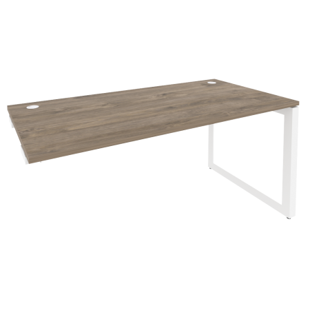 Стол-приставка на О-образном м/к к опорным элементам Onix O.MO-SPR-4.8 1580x800x750 (Тиквуд Темный/Белый Металл)