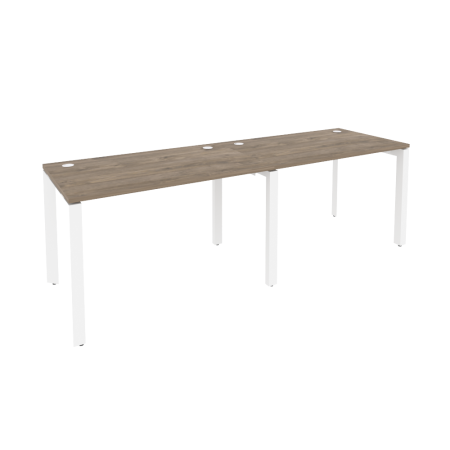 Рабочая станция на П-образном м/к Onix O.MP-RS-2.2.7 2360x720x750 (Тиквуд Темный/Белый Металл)