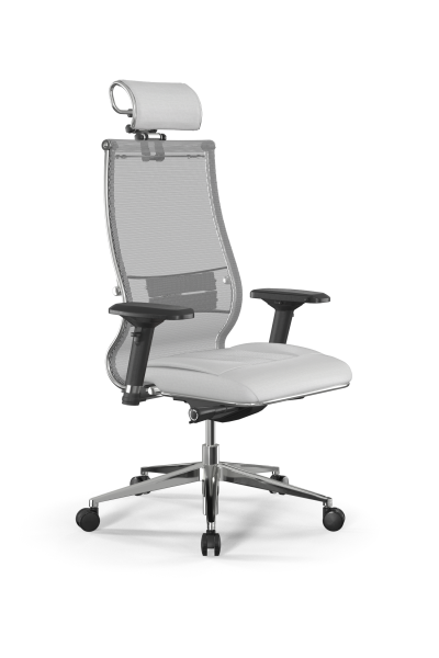 Кресло для руководителя Метта Samurai L2-6D - TS+Infinity /Kc00/Wm06/D04P/H2cL-3D(M26.B32.G25.W03) (Белый)