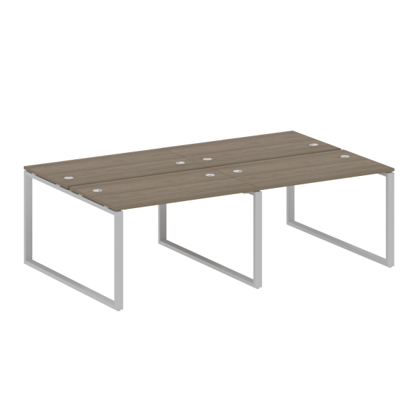 Рабочая станция Metal System Style БО.СМ-4.2 2400x1475x750 (Вяз/Серый металл)