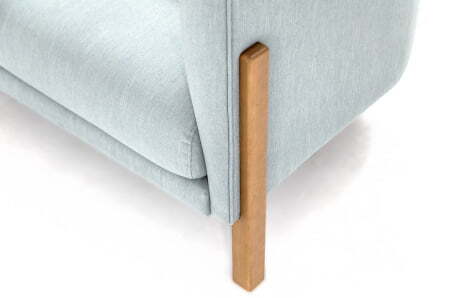 TORDINO Диван 3-местный (СЕРО-ГОЛУБ/ОРЕХ)