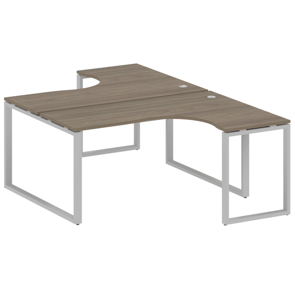 Рабочая станция криволинейная Metal System Style БО.РАС-СА-2.4 1600x2435x750 (Вяз/Серый металл)