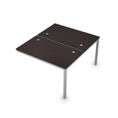 6МБК.278 Сдвоенные бенч-системы, конечный модуль (1200x1435x750) (Венге/Алюминий матовый)