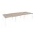 Рабочая станция на П-образном м/к Onix O.MP-D.RS-6.2.7 3540x1475x750 (Тиквуд Темный/Белый Металл)