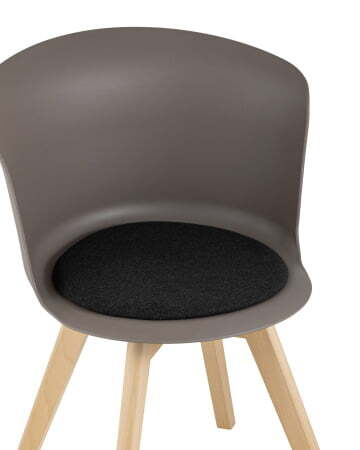 Стул Blossom с подушкой темно-бежевый (Стул пластиковый Blossom темно-серый)