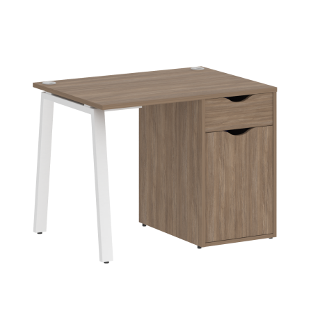 Стол письменный VR.SP-3-98.1.A 980x720x750 (Дуб Аризона/Белый Металл)