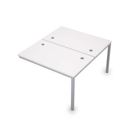 6МБК.278 Сдвоенные бенч-системы, конечный модуль (1200x1435x750) (Белый/Алюминий матовый)