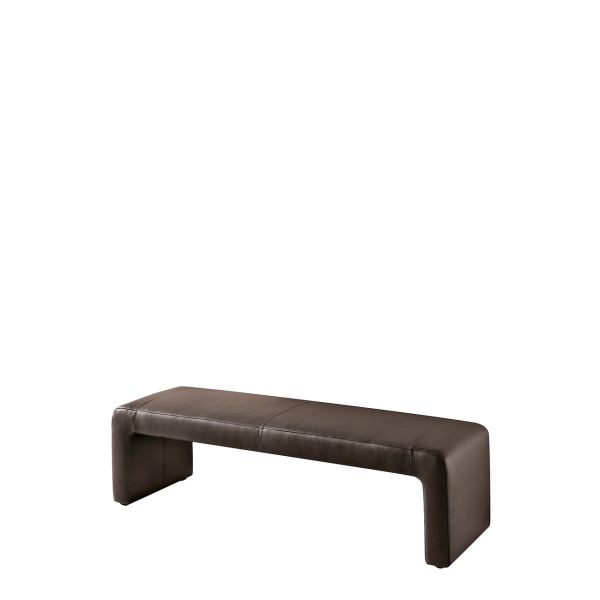 Банкетка для офиса Бронкс (М-22) 3-х местная без спинки (Коричневый)