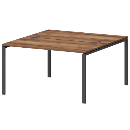 Бенч двойной на металлокаркасе Смарт СМС2-П-12К.149.Пр25 1200x1496x750 (Таксония/Антрацит)