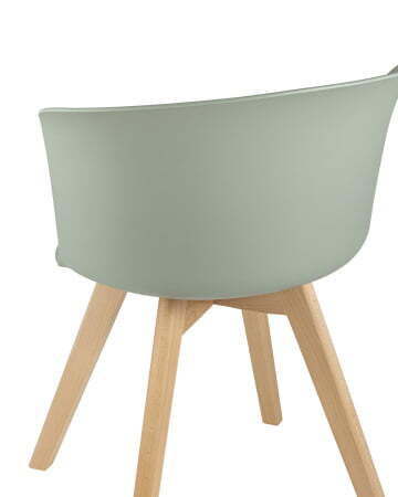 Стул Blossom с подушкой серо-зеленый (Стул пластиковый Blossom серо-зеленый)