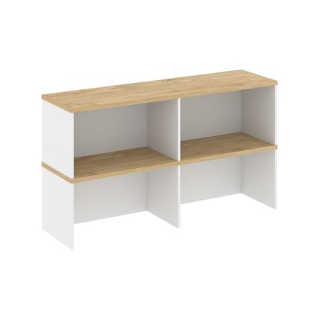 Надставка на тумбу 2 яруса SN.NT-104 (1232х400х800) (Белый/Тиквуд Светлый)