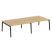 Рабочая станция на деревянных опорах Onix Wood OW.D.RS-4.4.7 3160x1475x750 (Тиквуд Светлый/Дуб Темный)