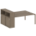 Рабочая станция с опорным шкафом-купе Metal System Style БП.РС-СШК-2.5 2210x1475x1098 (Дуб Наварра/Серый металл)