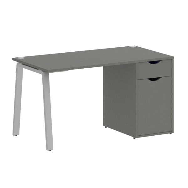 Стол письменный VR.SP-3-138.1.A 1380x720x750 (Металлик/Серый Металл)