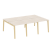 Рабочая станция на деревянных опорах Onix Wood OW.D.RS-6.0.8 2340x1635x750 (Тиквуд Светлый/Дуб Темный)