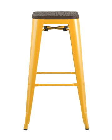 Стул барный TOLIX WOOD желтый (Стул барный Tolix желтый глянцевый)