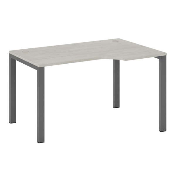 Стол эргономичный правый на металлоопорах New Line NLN36322524 1350x900x750 (Дуб шамони светлыйЧерный)