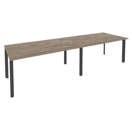 Стол переговорный Onix O.MP-PRG-2.4 3160x980x750 (Тиквуд Темный/Черный металл)