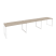 Рабочая станция на О-образном м/к Onix O.MO-RS-3.3.7 4140x720x750 (Тиквуд Темный/Белый Металл)