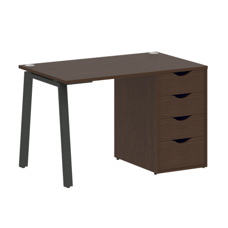 Стол письменный VR.SP-3-118.4.A 1180x720x750 (Венге Цаво/Антрацит Металл)
