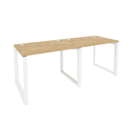 Рабочая станция на О-образном м/к Onix O.MO-RS-2.1.7 1960x720x750 (Тиквуд Светлый/Белый Металл)