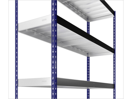 Стеллаж SB 200x152x51/4 c оцинкованным настилом (Серый/Синий)