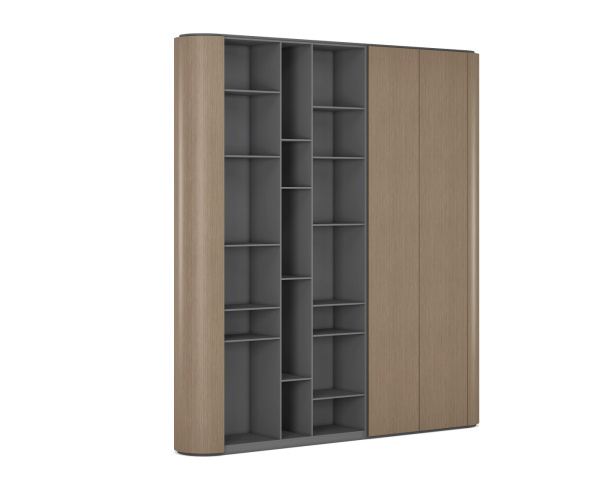 Шкаф правый FOSTER (2560х400х2500) (Шпон Серебряная жемчужина TA21)