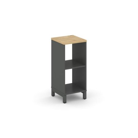 Каркас стеллажа 2 яруса SN.KS-210 (387х400х881) (Антрацит/Тиквуд Светлый/Металл Антрацит)