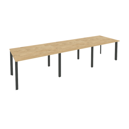 Стол переговорный Onix O.MP-PRG-3.2 3540x980x750 (Тиквуд Светлый/Черный металл)