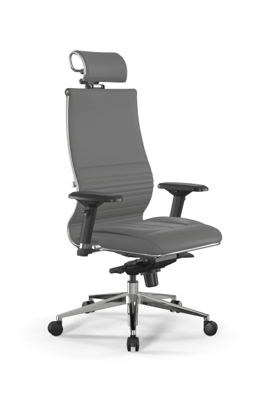 Кресло для руководителя Метта Samurai L2-8D - Infinity /Kc04/Wm06/D04P/H2cL-3D(M06.B32.G11.W03) (Серый)
