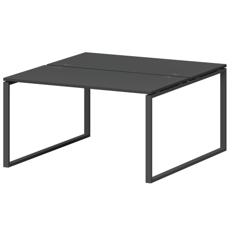 Бенч двойной на металлокаркасе Смарт СМС2-О-10К.149.Пр25 1000x1496x750 (Графит/Антрацит)