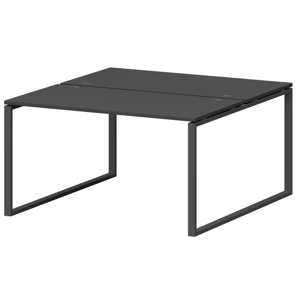 Бенч двойной на металлокаркасе Смарт СМС2-О-12К.149.Пр25 1200x1496x750 (Графит/Антрацит)