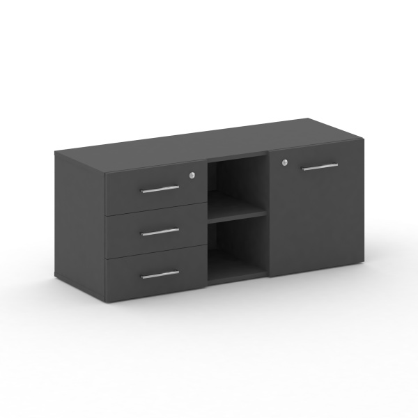 Греденция Cross CRU.GR-2 (1250x460x532) (Базальт UM-Черный UM)